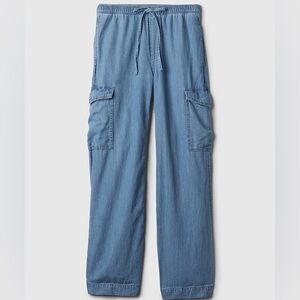 GAP High Rise Cargo Easy Jeans Light Wash (M)